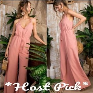 Peach Strappy Jumpsuit💞